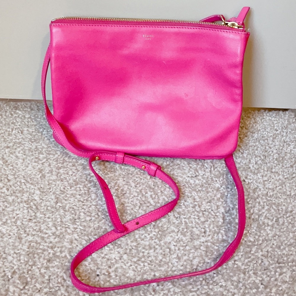 Auth Used Celine Trio Crossbody Bag